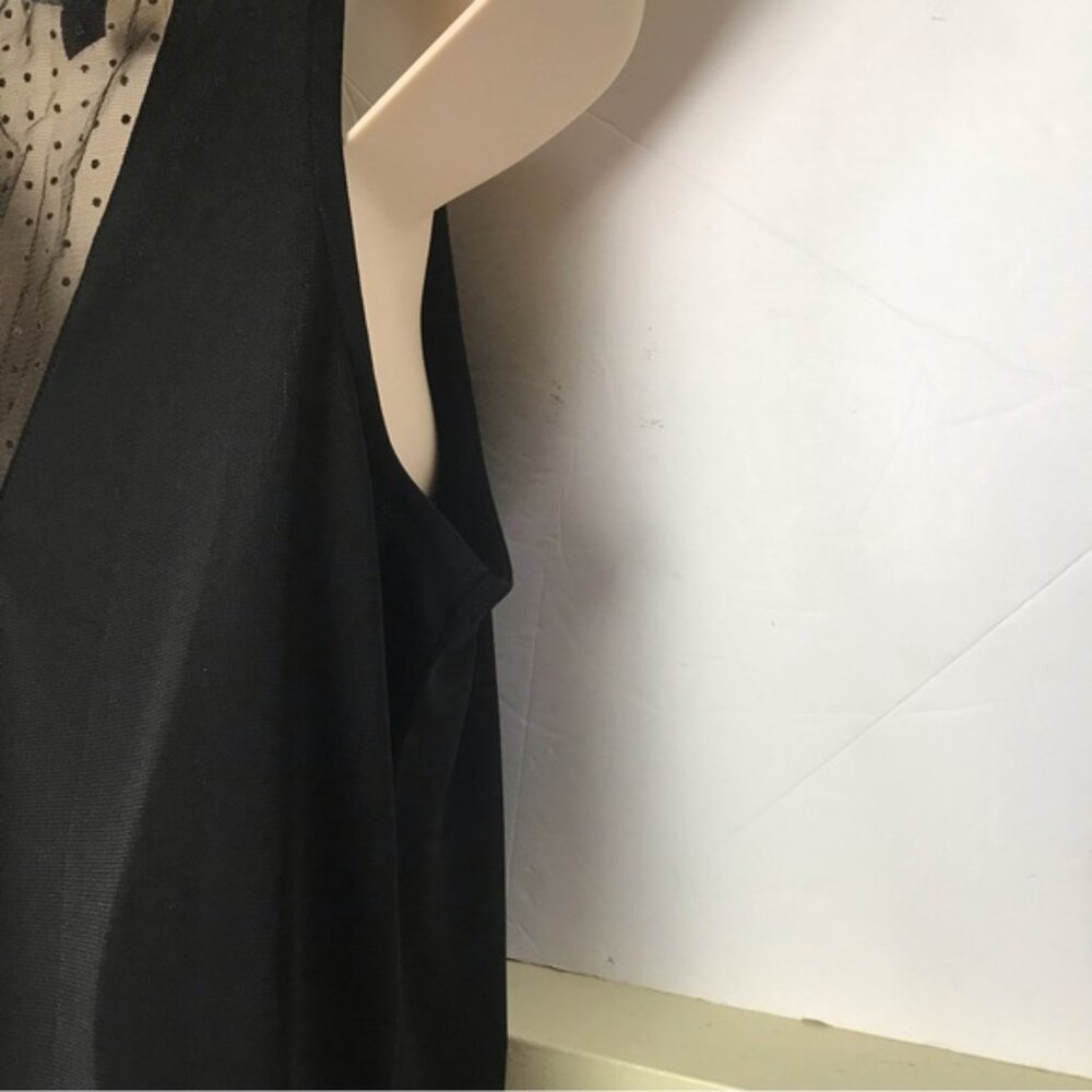 French Connection Sheer Lace Top Tunic Shift A Line Dress Stretch Sleeveless S - Picture 8 of 16